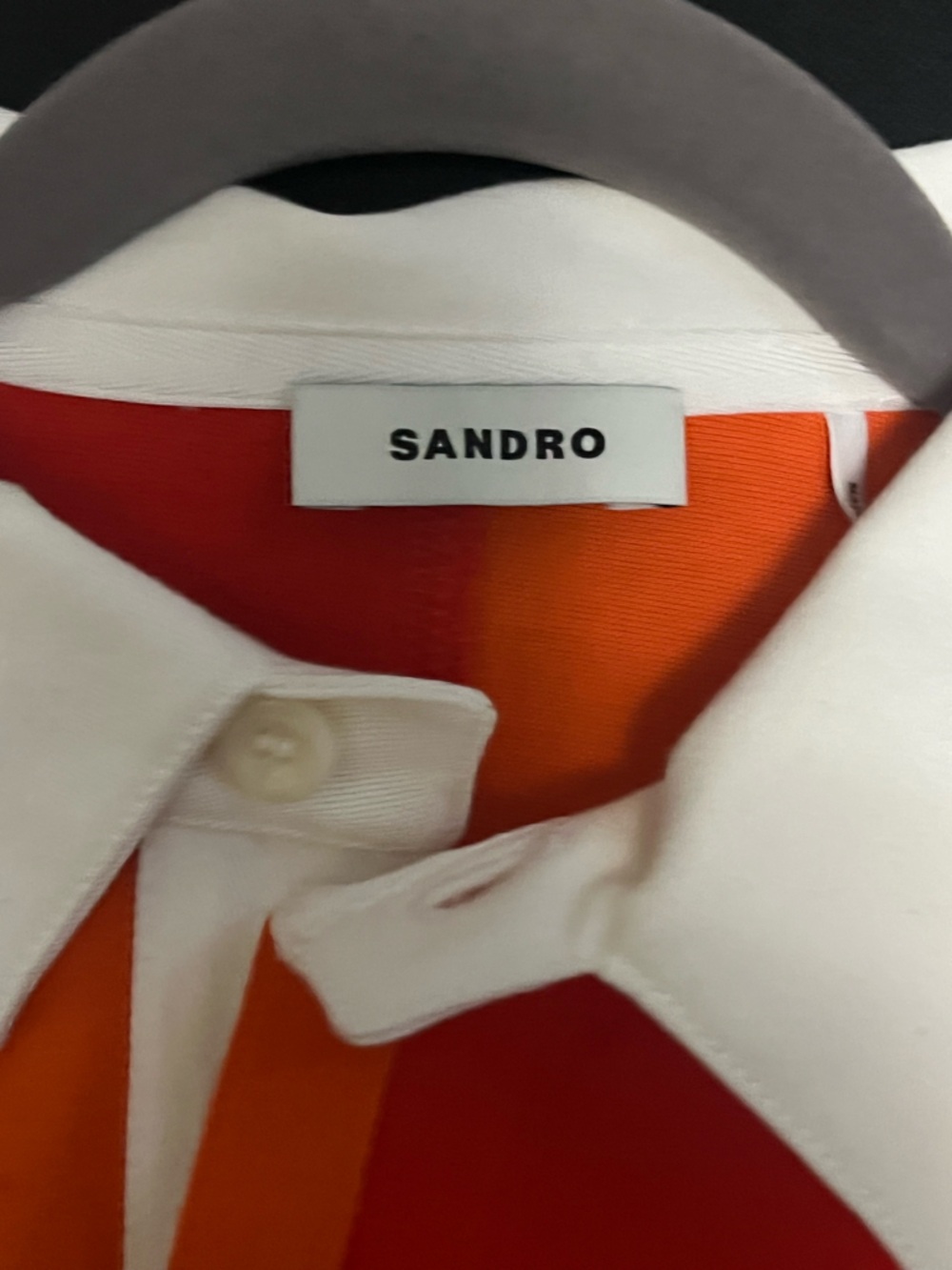 Sandro Rouge/Orange Rugby Square Sweatshirt size XXL (2XL) - Picture 8 of 10